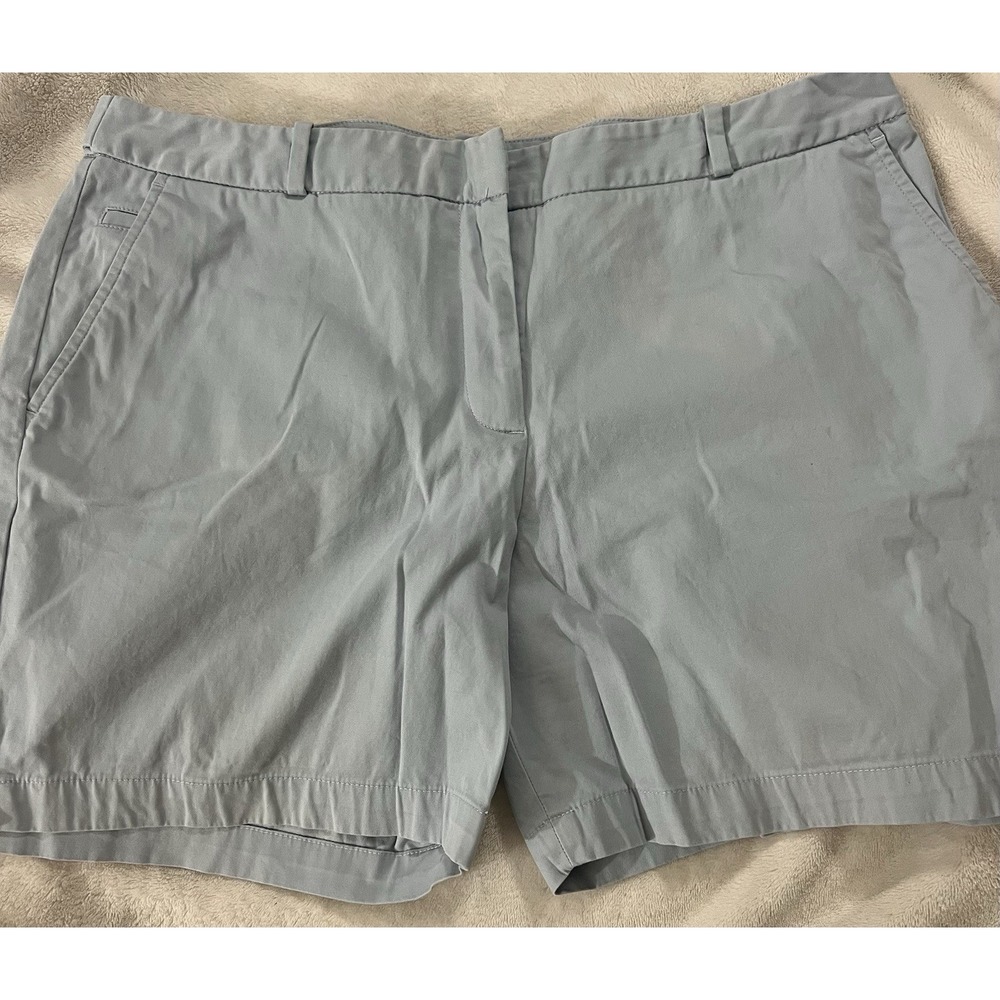 Talbots Shorts Womens 12P Blue Chino Cotton Preppy Stretch Casual Ladies
